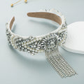 Hair Hoop Fashion French Palace Style Pearl Tassel Bangs Hair Cave High Quality Temperament All-Match Hair Hoop Hair Accessories