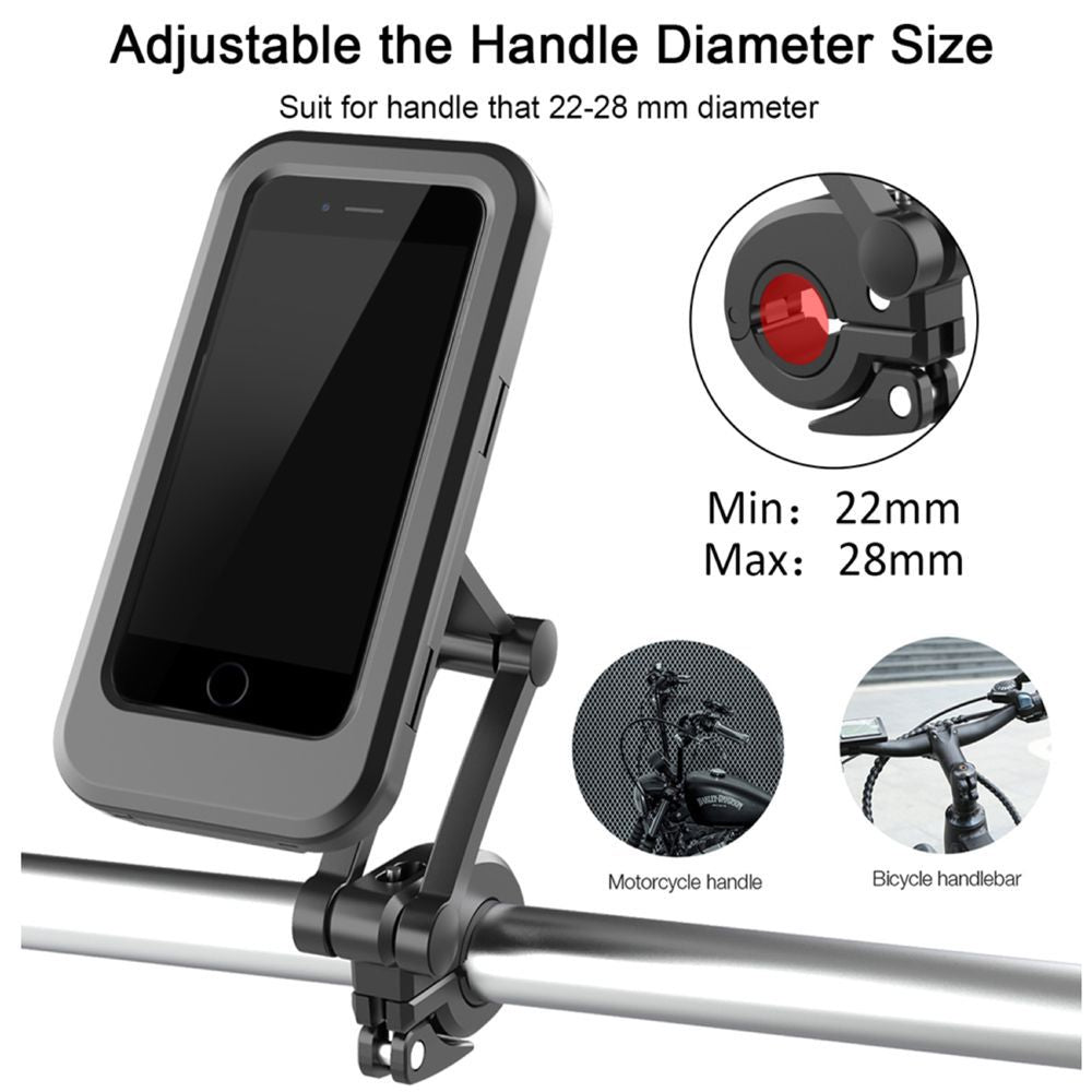 Motorcycle Mobile Phone Waterproof Bag Takeaway Riding Handlebar Rearview Mirror Navigation Bicycle Waterproof Bracket
