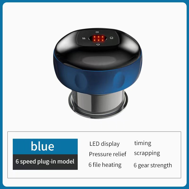 Vacuum cupping and scraping instrument Intelligent electric breathing heating cupping device Meridian massager suction instrument