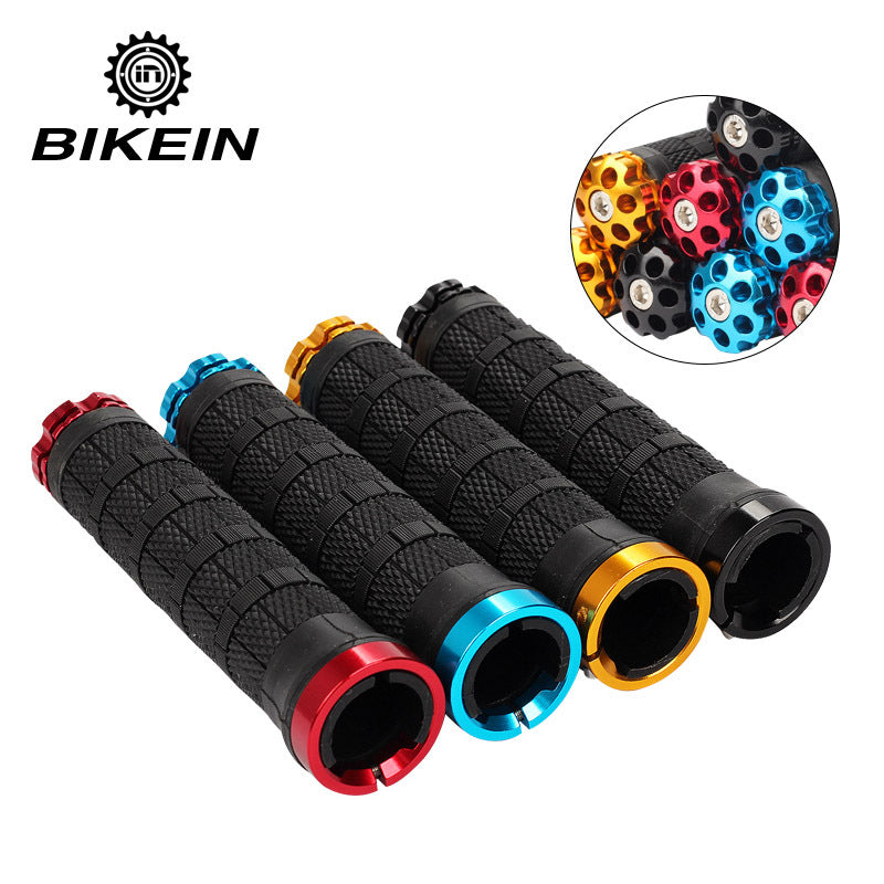 Mountain Bike Rubber Handle Aluminum Alloy Integrated Plug Lock Handle Riding Equipment Accessories
