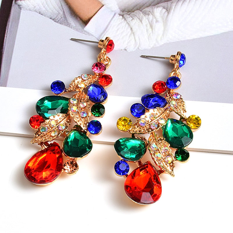 Luxury Necklace Accessories High Quality Handmade Fashion Colorful Crystals Rhinestones Necklaces Jewelry For Women