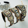 Headband New Baroque Headband Retro Wide-Brimmed High-End Temperament Head Accessories