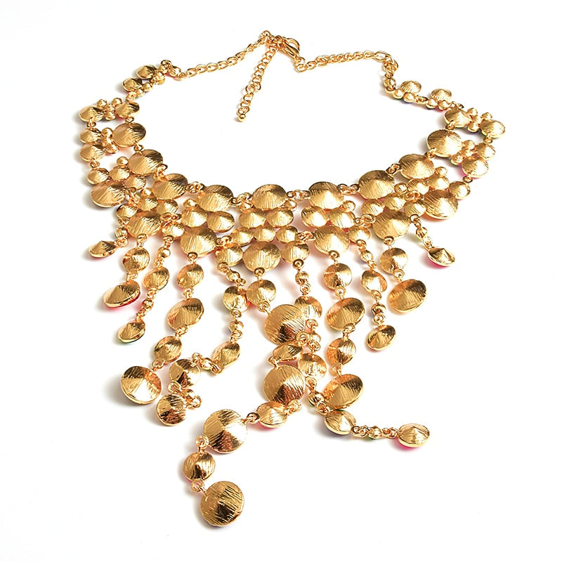 Statement High-end Rhinestones Necklace Accessories Handmade Fashion Colorful Crystals Rhinestones Necklaces Jewelry For Women