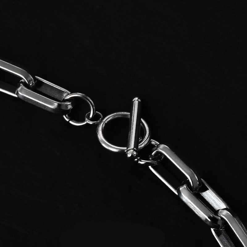 Titanium Steel Necklace Men's Ins Design Sense Niche Hip-Hop Trend Brand Hundred Matching Accessories New