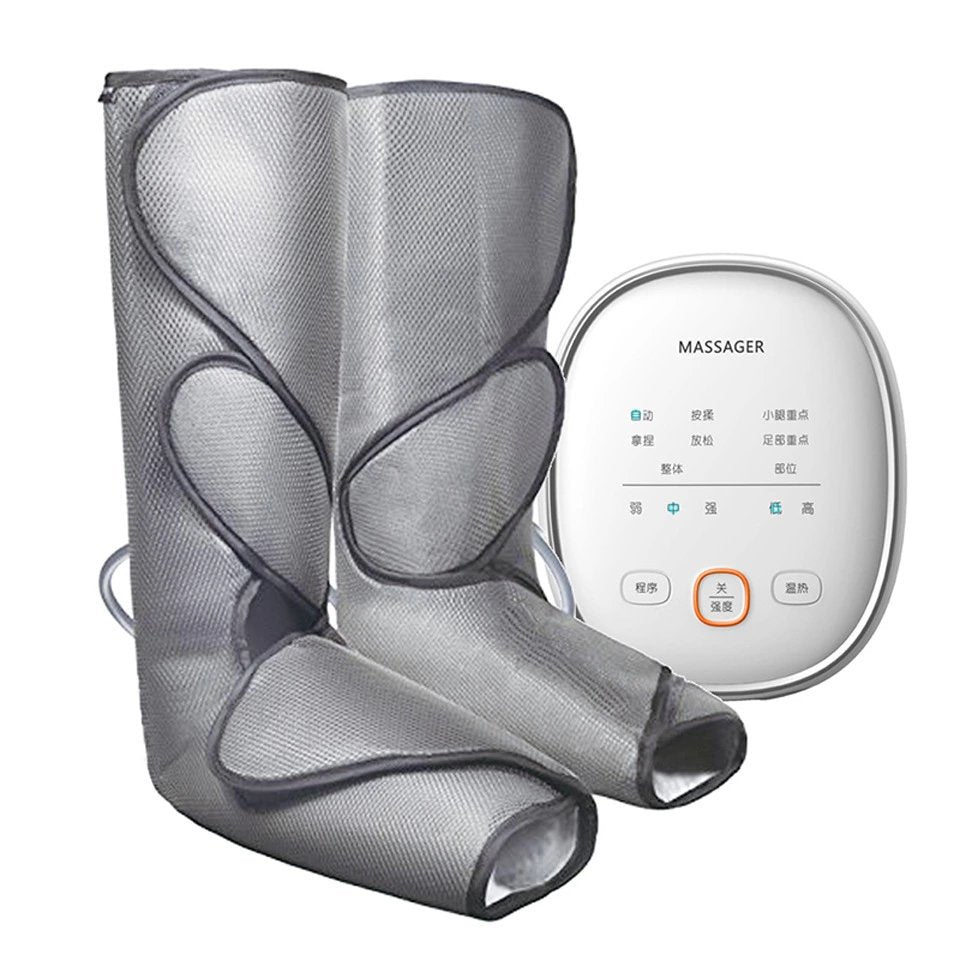 Air Relax Air Compression Leg Foot Massager Heating Therapy Arm Waist Pneumatic Air Wraps Presotherapy Boot To Promote Blood
