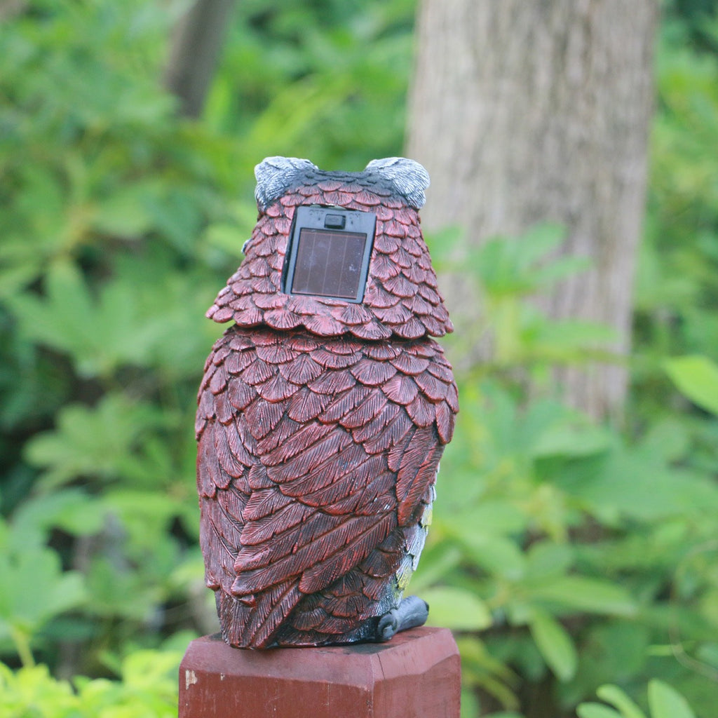 Watching Owl Solar Electronic Night Light Outdoor Decoration Waterproof