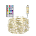 Camping Symphony RGB Flowing Water Three-Line Large Lamp Bead Light String Mobile Phone APP Point-Controlled Copper Wire Lamp Christmas Tree Decoration Lights
