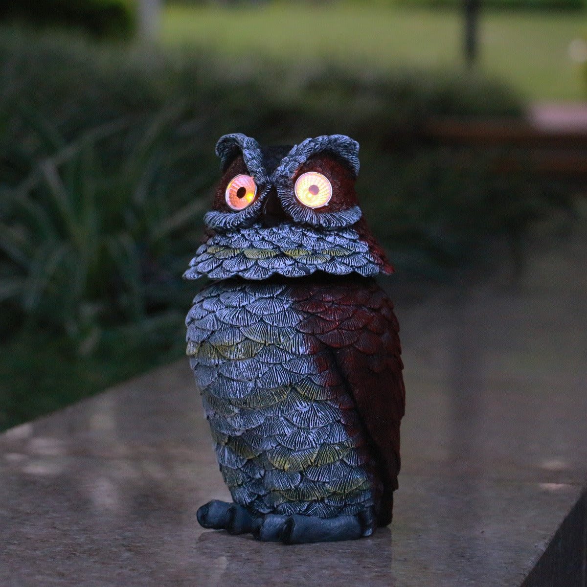 Watching Owl Solar Electronic Night Light Outdoor Decoration Waterproof