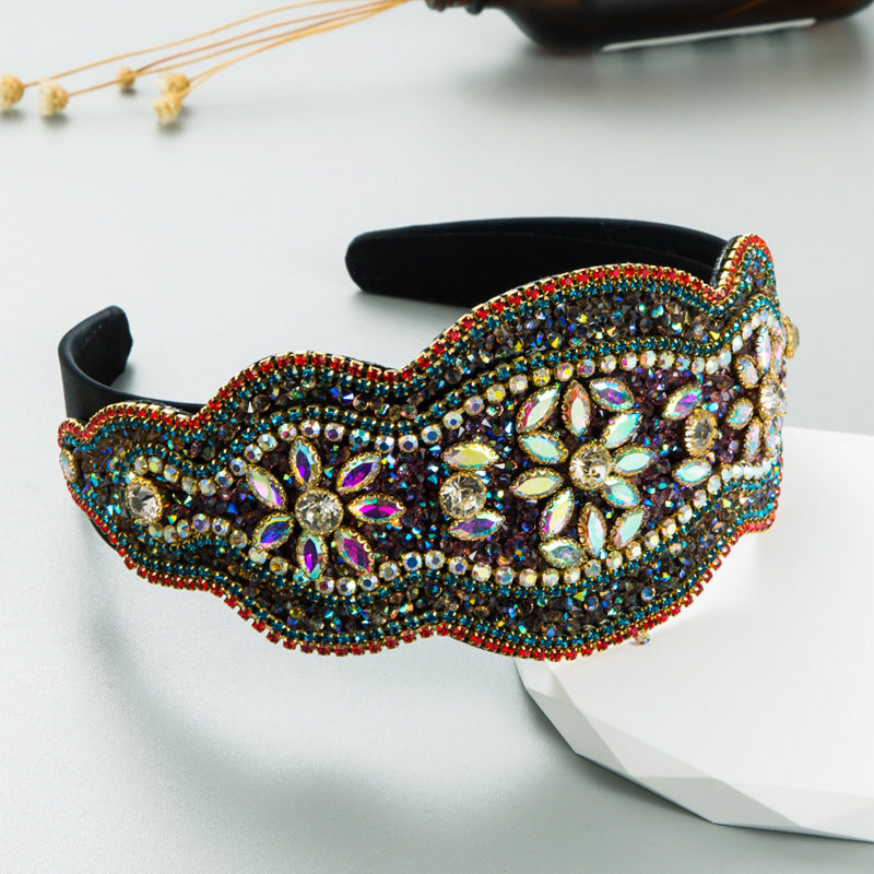 Headband New Baroque Headband Retro Wide-Brimmed High-End Temperament Head Accessories