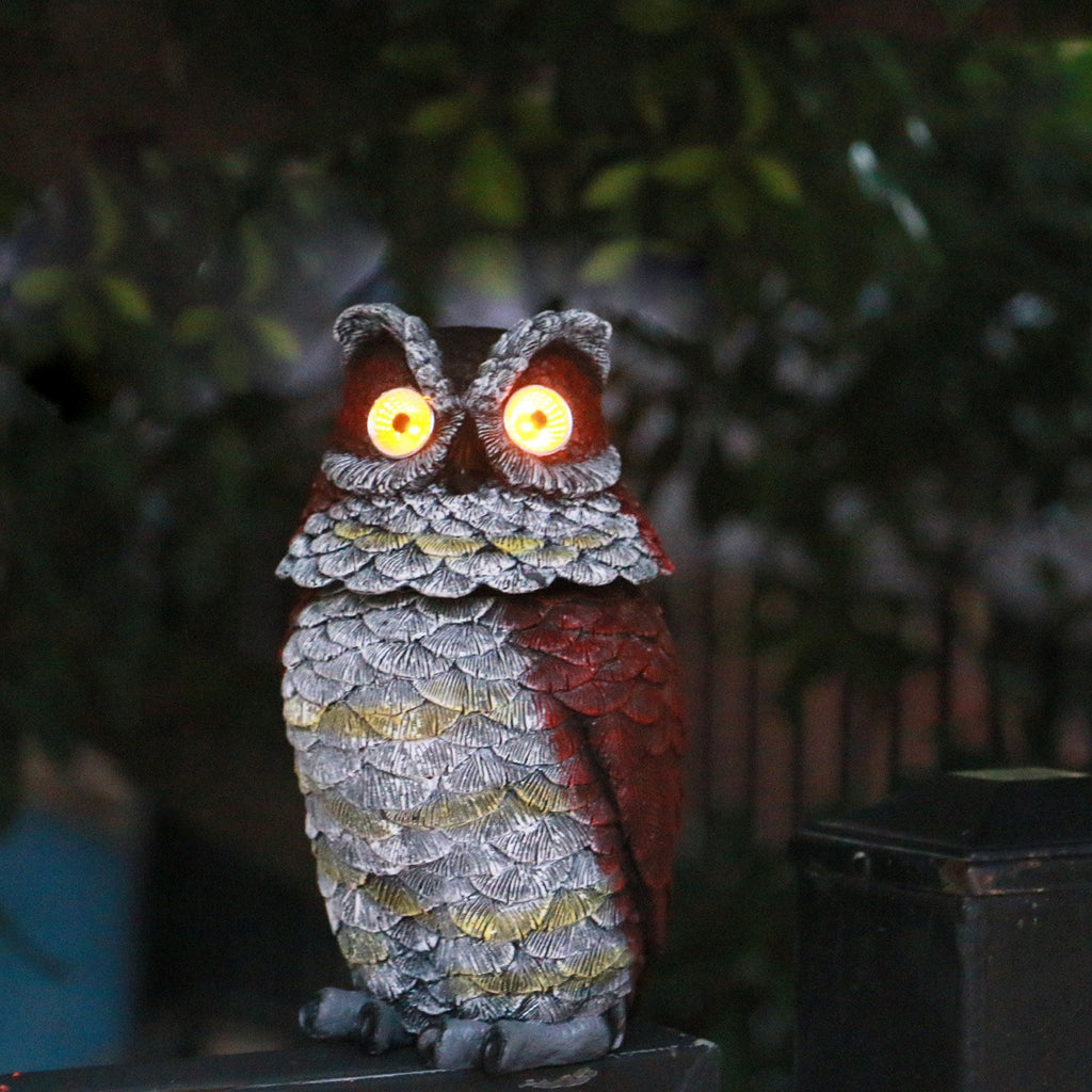 Watching Owl Solar Electronic Night Light Outdoor Decoration Waterproof