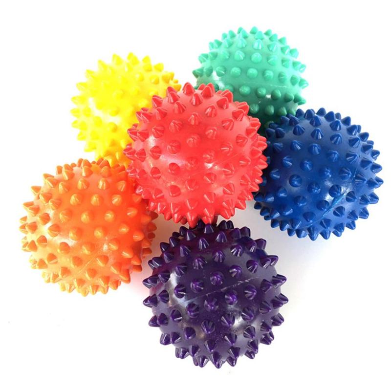 1pc PVC Spiky Massage Ball Trigger Point Sport Fitness Hand Foot Pain Stress Relief Plantar Muscle Relax Ball Massager