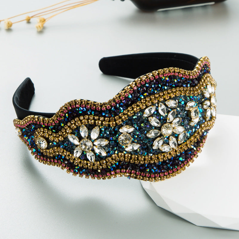 Headband New Baroque Headband Retro Wide-Brimmed High-End Temperament Head Accessories