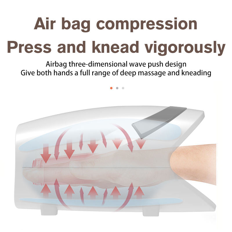Cordless Air Compression Hand Palm Finger Massage with Heating vibration Electric Hand Massager