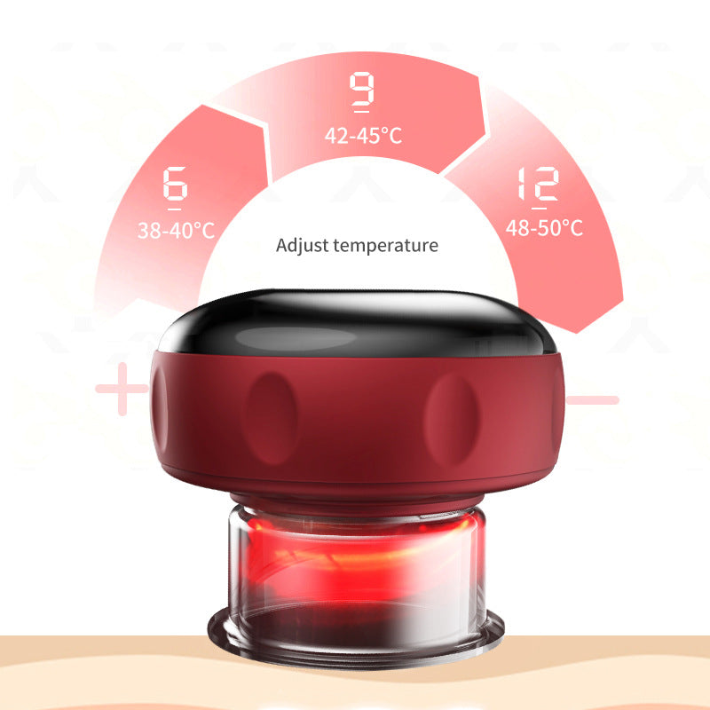 Vacuum cupping and scraping instrument Intelligent electric breathing heating cupping device Meridian massager suction instrument