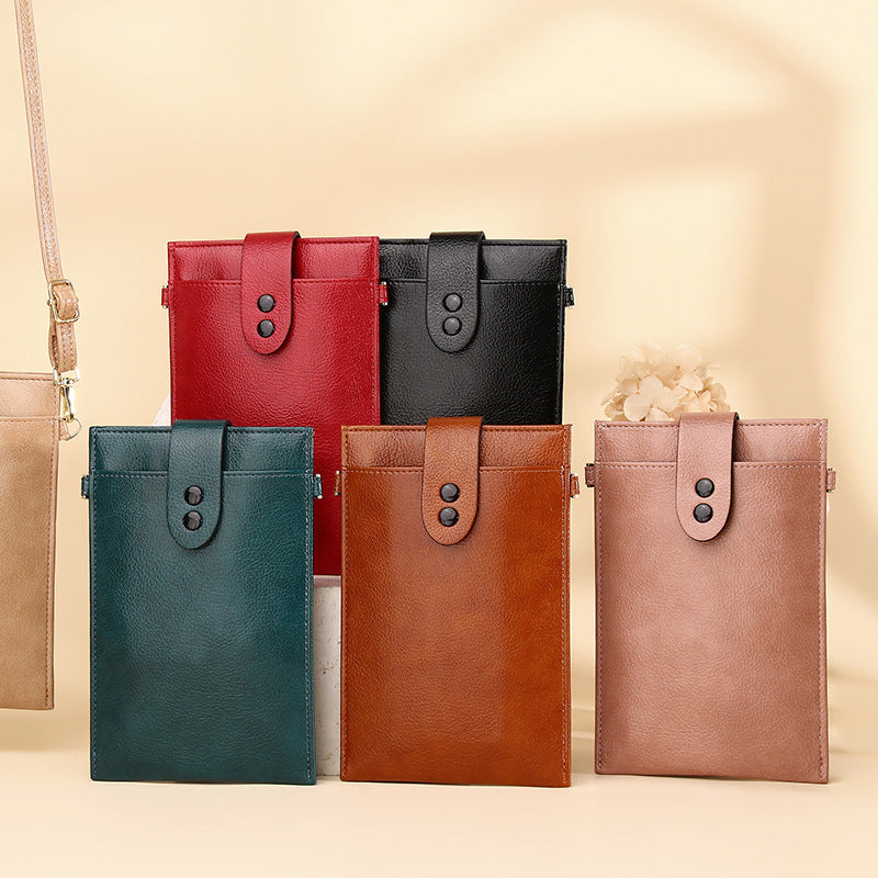 Net Red Japanese Literary Retro Shoulder Bag Simple Casual Vertical Mini Bag Korean Version Messenger Mobile Phone Bag