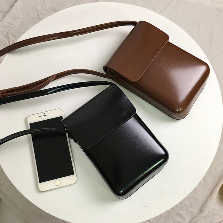 Korea Ins Mobile Phone Bag Female Messenger Small Bag New Trendy Fashion All-Match Vertical Shoulder Bag Small Shoulder Bag