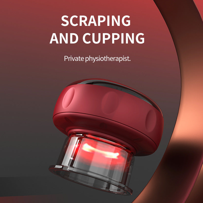 Vacuum cupping and scraping instrument Intelligent electric breathing heating cupping device Meridian massager suction instrument