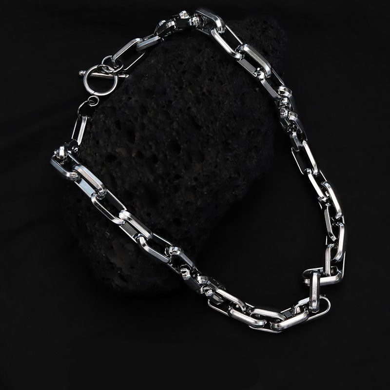 Titanium Steel Necklace Men's Ins Design Sense Niche Hip-Hop Trend Brand Hundred Matching Accessories New
