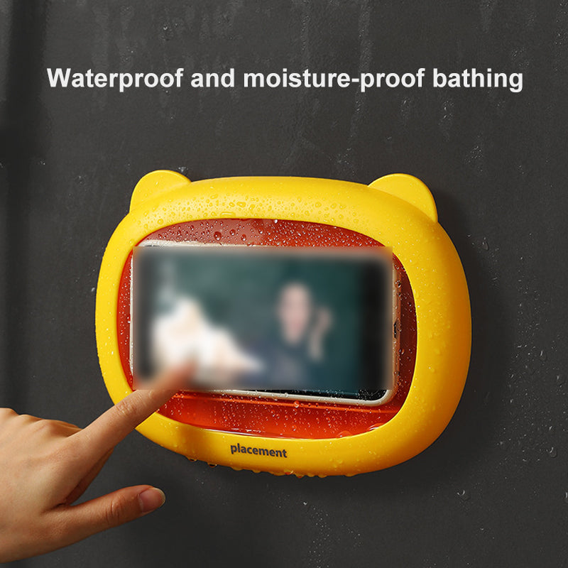 Bathroom Waterproof Mobile Phone Box Wall-Mounted Punch-Free Toilet Toilet Chasing Drama Artifact Bath Rack Storage Box