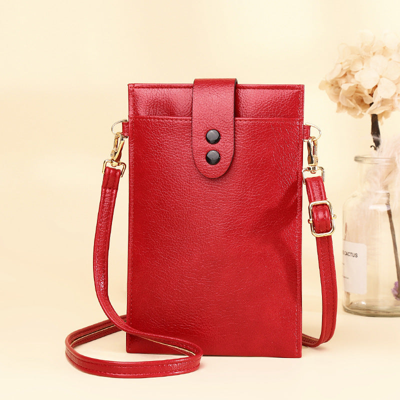 Net Red Japanese Literary Retro Shoulder Bag Simple Casual Vertical Mini Bag Korean Version Messenger Mobile Phone Bag