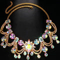 European and American exaggerated luxury water drop pendant necklace queen accessories