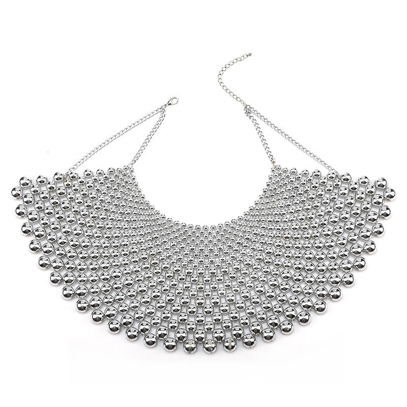 New exaggerated exotic plastic bead necklace wedding photography shawl large necklace accessories