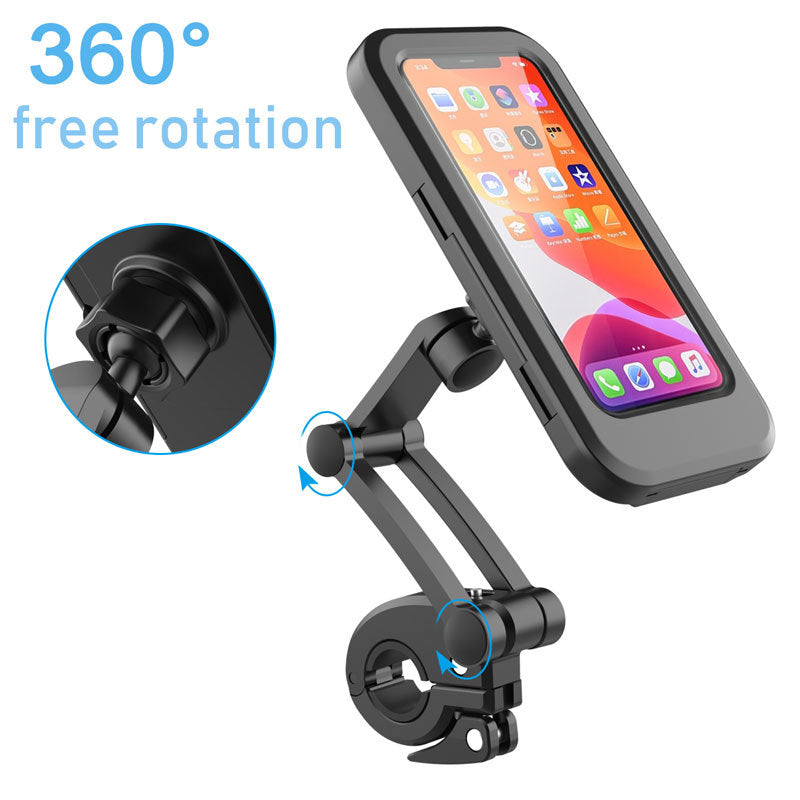 Motorcycle Mobile Phone Waterproof Bag Takeaway Riding Handlebar Rearview Mirror Navigation Bicycle Waterproof Bracket