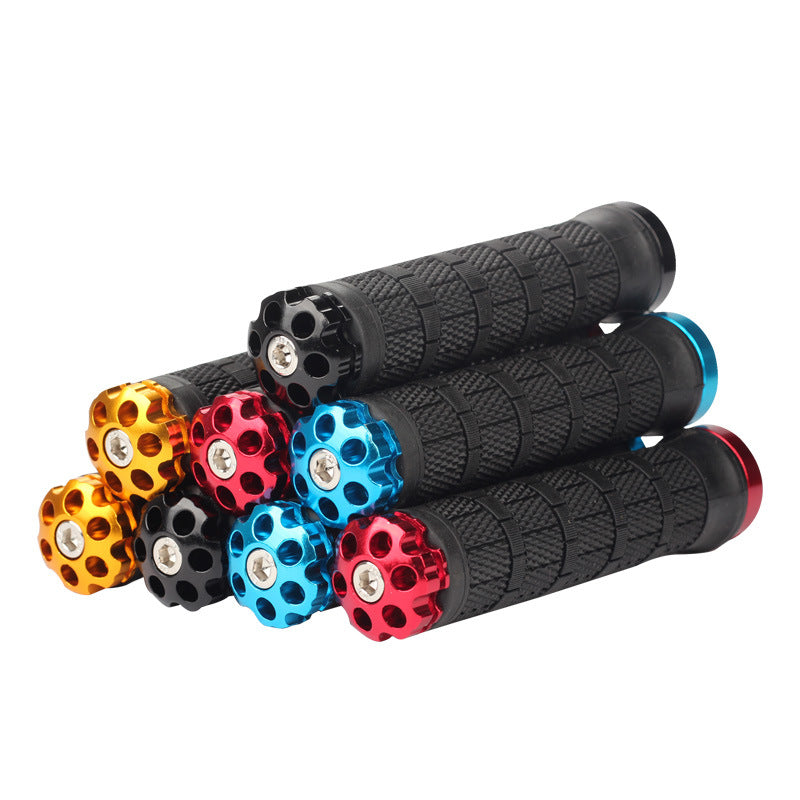 Mountain Bike Rubber Handle Aluminum Alloy Integrated Plug Lock Handle Riding Equipment Accessories