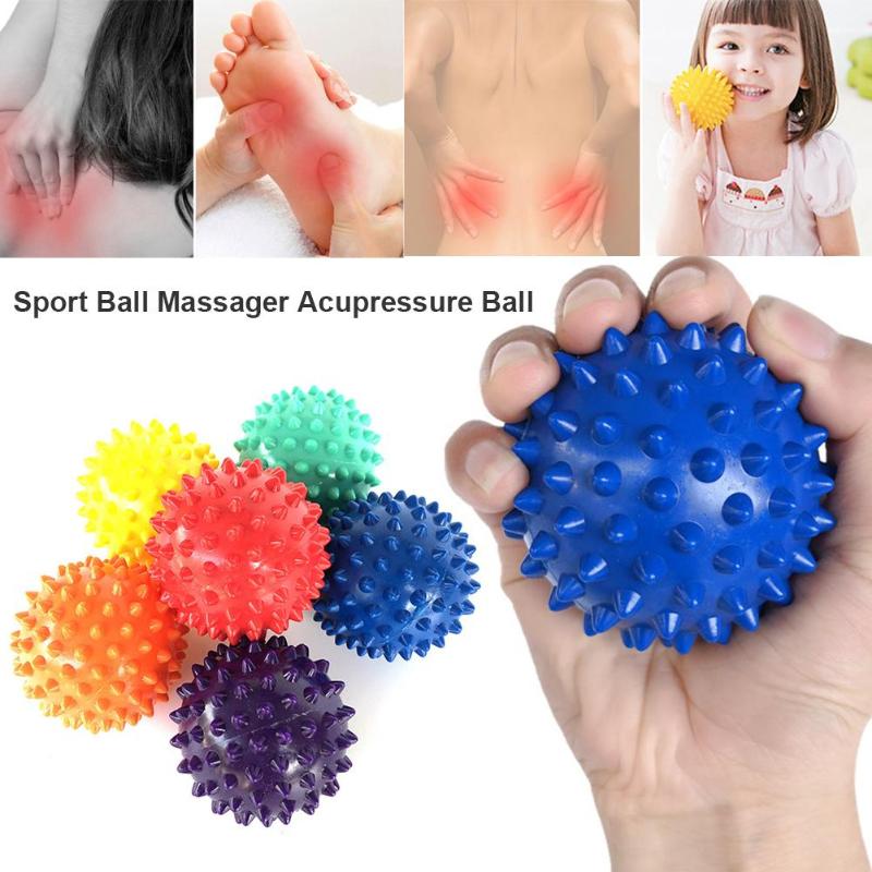 1pc PVC Spiky Massage Ball Trigger Point Sport Fitness Hand Foot Pain Stress Relief Plantar Muscle Relax Ball Massager