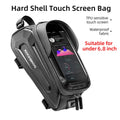 ROCKBROS Bicycle Bag Waterproof Touch Screen Cycling Bag Top Front Tube Frame MTB Road Bike Bag 6.5 Phone Case Bike Accessories