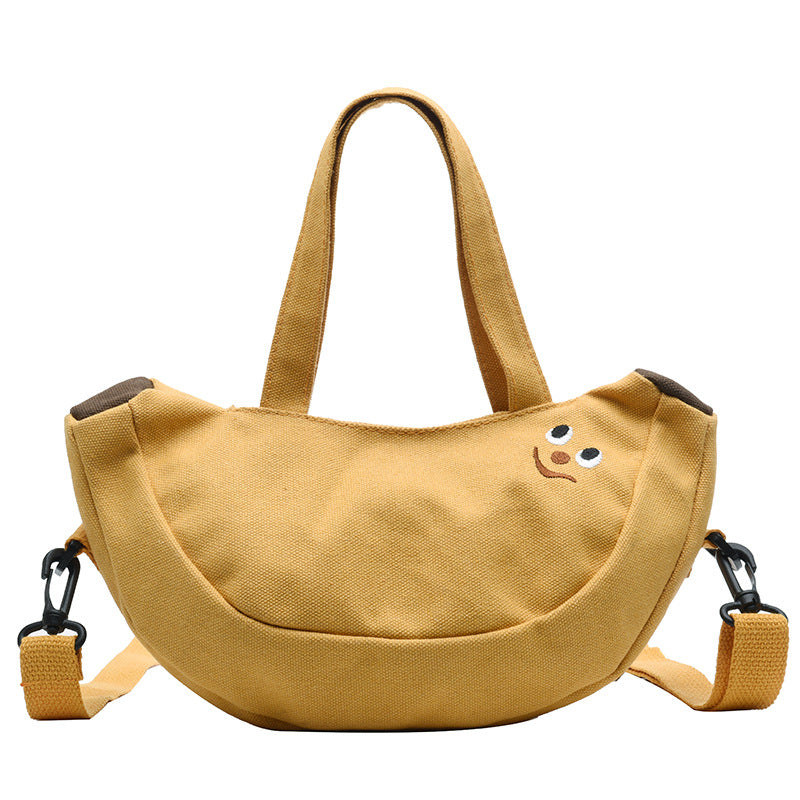 New Cute Cute Girl Small Bag Korean Version One-Shoulder Handbag Sen Series All-Match Student Messenger Mobile Phone Canvas Bag