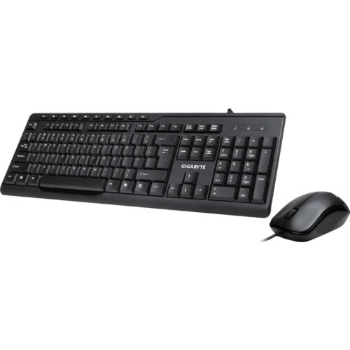 (LS) Gigabyte KM6300 USB Wired Keyboard & Mouse Combo multimedia controls 1000dpi Adjustable Portable slim receiver Stylish design comfort
