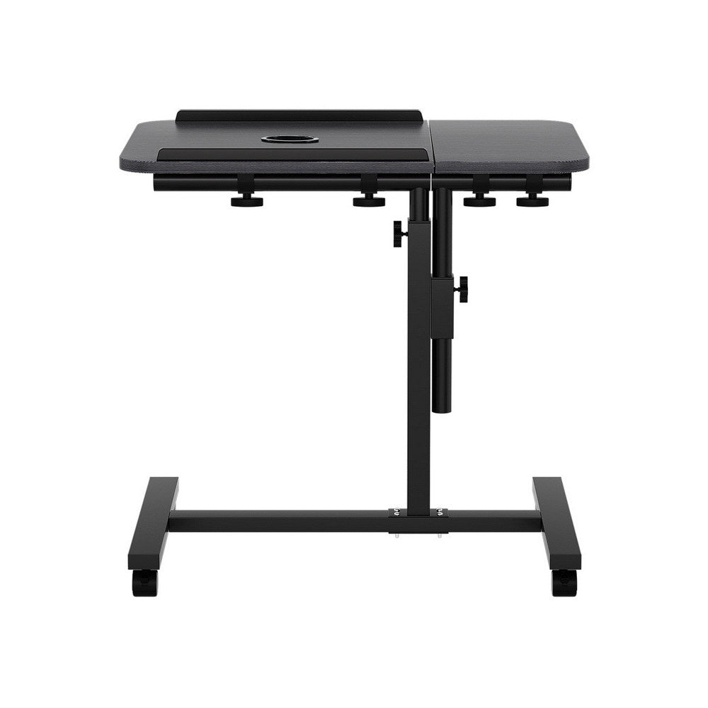 Artiss Laptop Desk Table Fan Cooling Black 60CM