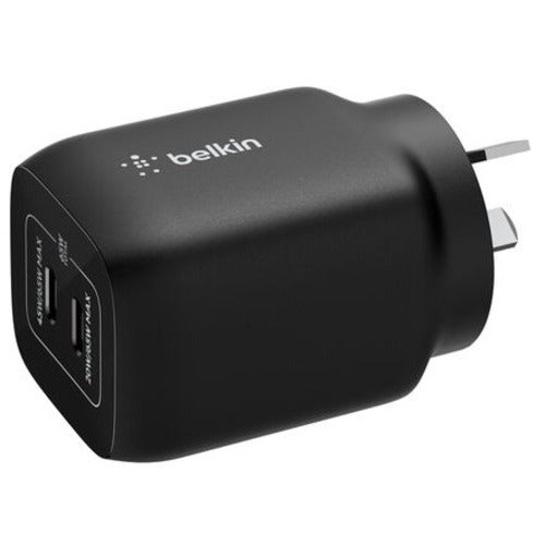 Belkin Dual USB-C 65W (45W + 20W) Wall Charger - Black (ENA007auBK), Compact, Travel-Friendly, Ideal for Nintendo Switch 2, 2 Years Warranty