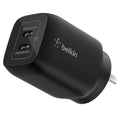 Belkin Dual USB-C 65W (45W + 20W) Wall Charger - Black (ENA007auBK), Compact, Travel-Friendly, Ideal for Nintendo Switch 2, 2 Years Warranty