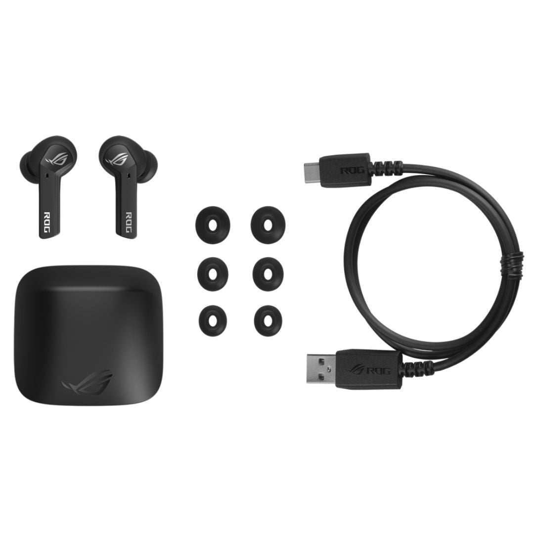ASUS ROG Cetra True Wireless SpeedNova Black, Dual-Mode, Bone-Conduction AI Microphones, Up to 46-hour battery life, Hybrid Multipoint