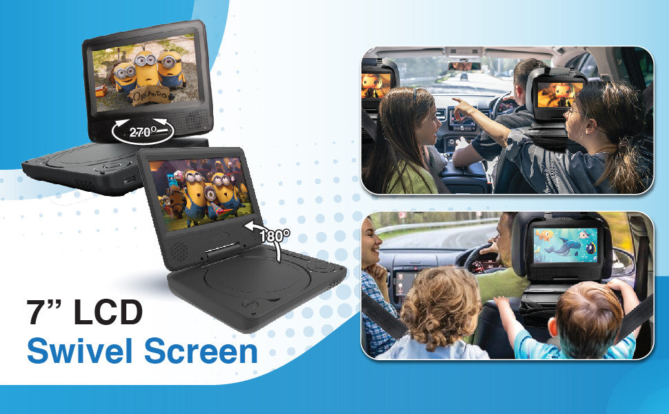 Laser Portable DVD Player 7 inch