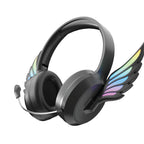 Laser Kids Angel Wings Headphones with Mic Black