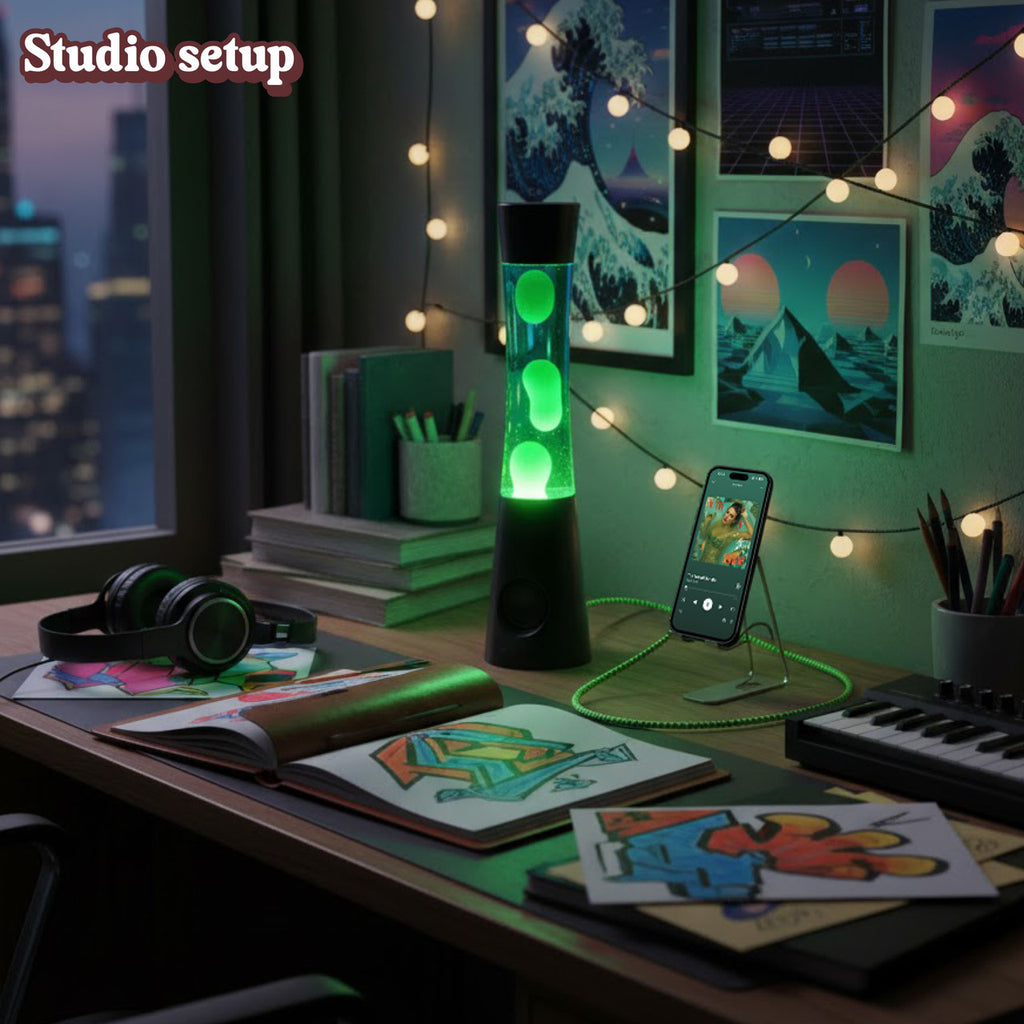 Laser Retro Lava Lamp with Bluetooth Speaker