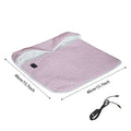 USB Heated Foot Warmer Sheep Fleece Foot Warmer Rabbit Fleece Foot Warmer Sofa - Pink - Size 40cm