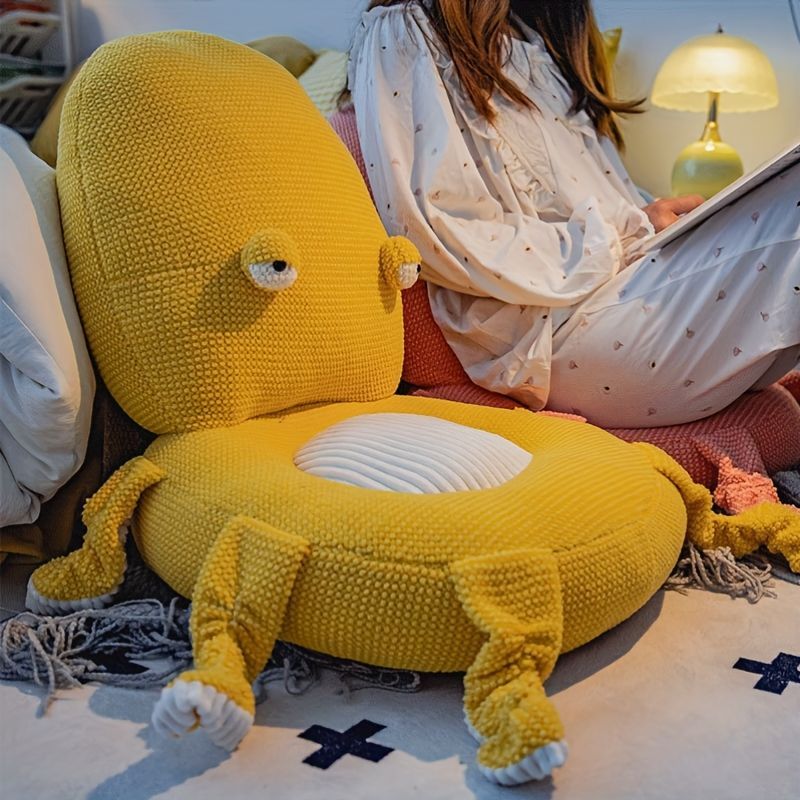 Octopus Cushion Floor Cushion Novelty Seating Plush Floor Cushion Kids Room - Pink - Size M