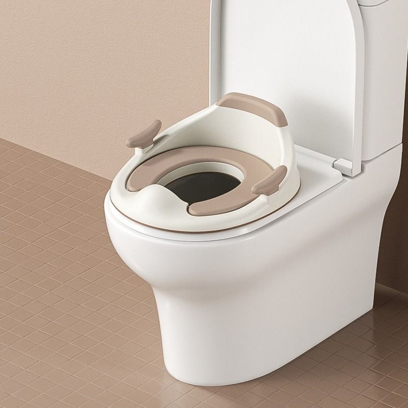 baby portable toilet seat, potty training, no installation, splash proof, hanging storage, travel potty seat, toddler toilet training seat - Camel - Size Hard seat cushion