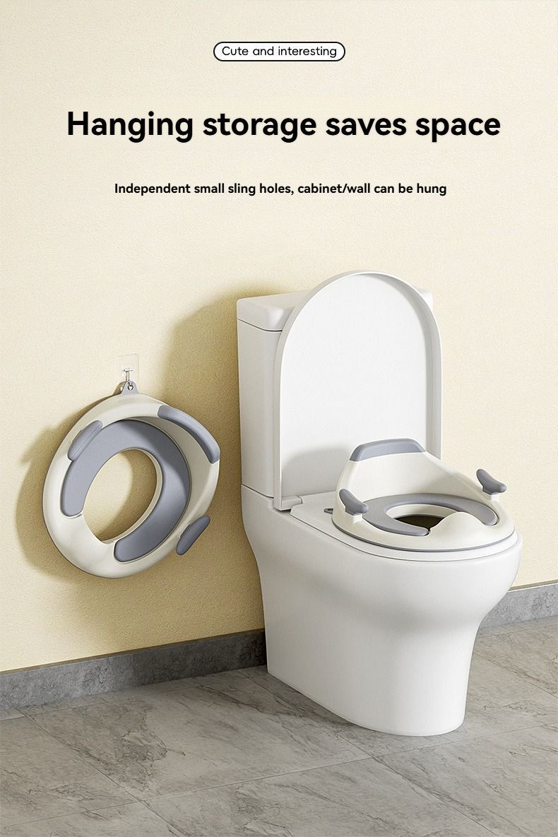 baby portable toilet seat, potty training, no installation, splash proof, hanging storage, travel potty seat, toddler toilet training seat - Camel - Size Hard seat cushion