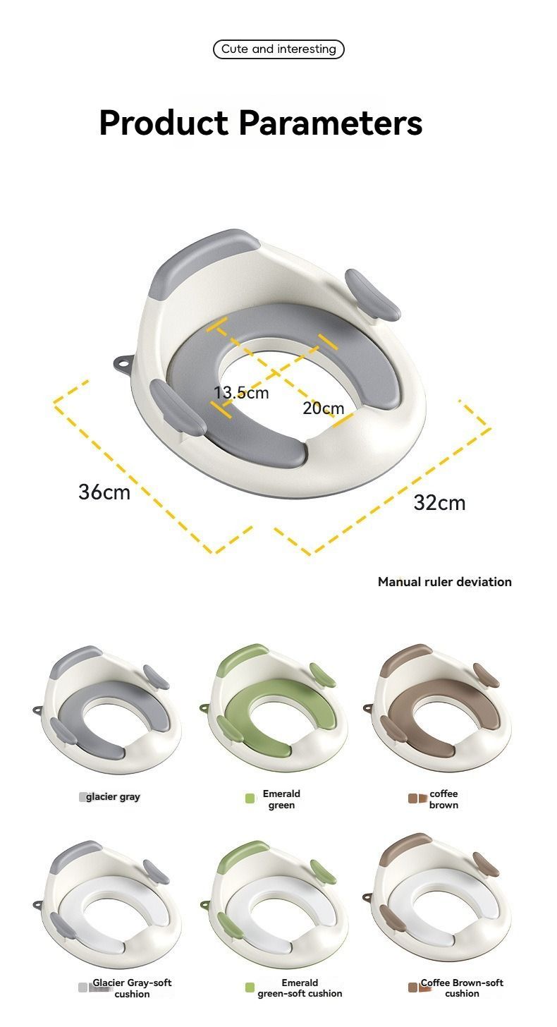baby portable toilet seat, potty training, no installation, splash proof, hanging storage, travel potty seat, toddler toilet training seat - Green - Size Hard seat cushion
