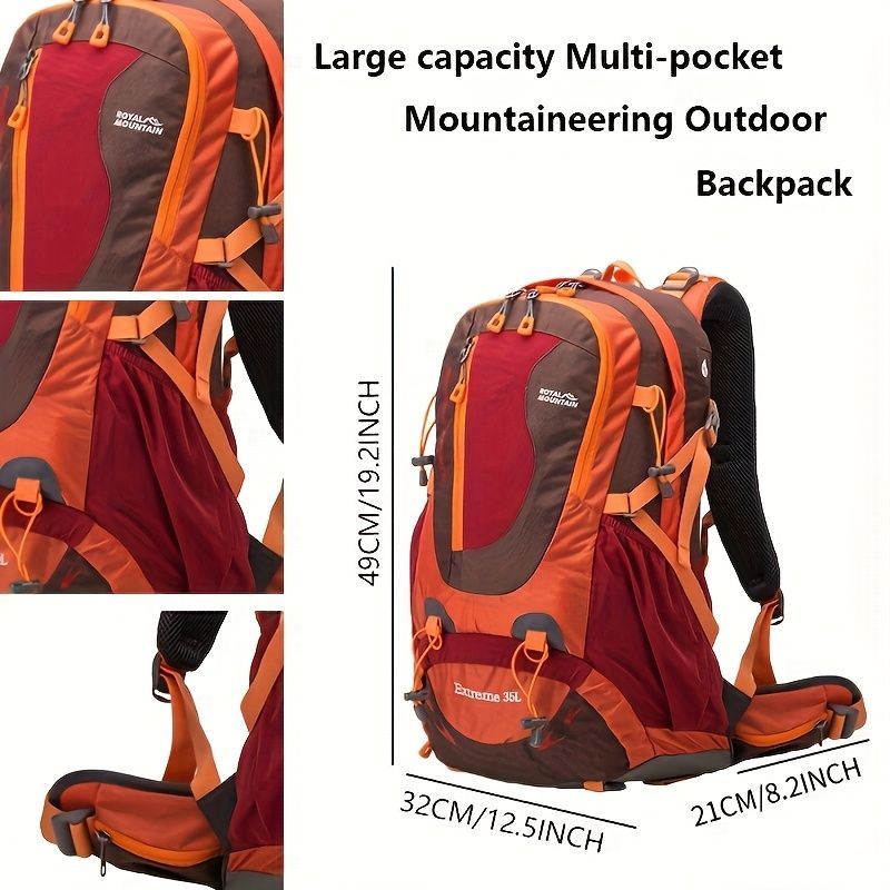 Black Royal Mountain backpack, Extreme 35L backpack, travel backpack, outdoor backpack, high-quality backpack, Australian bush backpack, camping gear, hiking backpack 35L