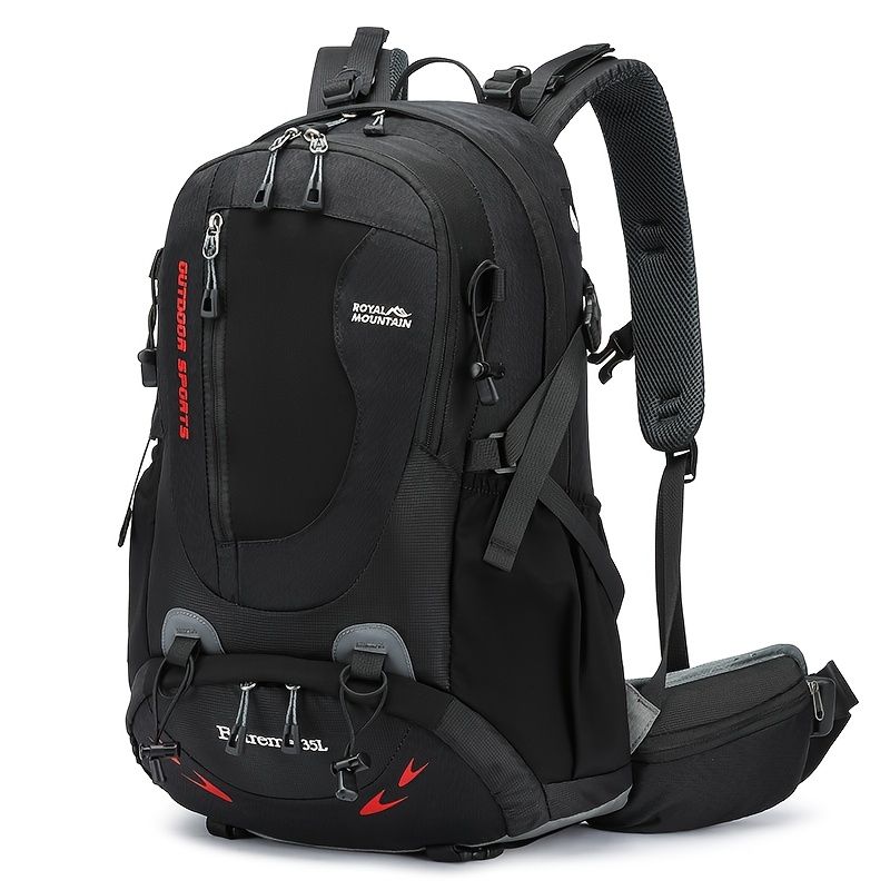 Orange Blue Black Royal Mountain backpack, Extreme 35L backpack, travel backpack, outdoor backpack, high-quality backpack, Australian bush backpack, camping gear, hiking backpack 35L