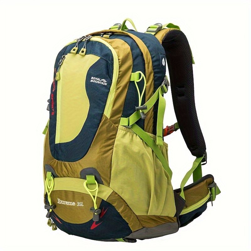 Orange Blue Black Royal Mountain backpack, Extreme 35L backpack, travel backpack, outdoor backpack, high-quality backpack, Australian bush backpack, camping gear, hiking backpack 35L