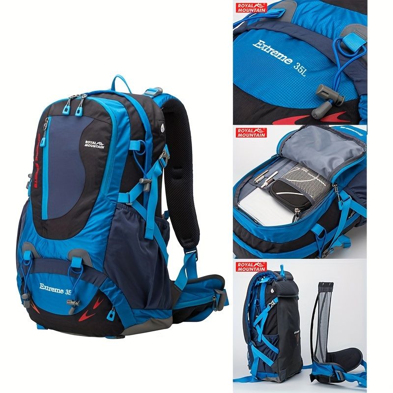 Green Orange Blue Black Royal Mountain backpack, Extreme 35L backpack, travel backpack, outdoor backpack, high-quality backpack, Australian bush backpack, camping gear, hiking backpack 35L
