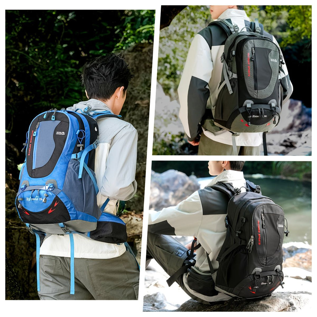 Green Orange Blue Black Royal Mountain backpack, Extreme 35L backpack, travel backpack, outdoor backpack, high-quality backpack, Australian bush backpack, camping gear, hiking backpack 35L
