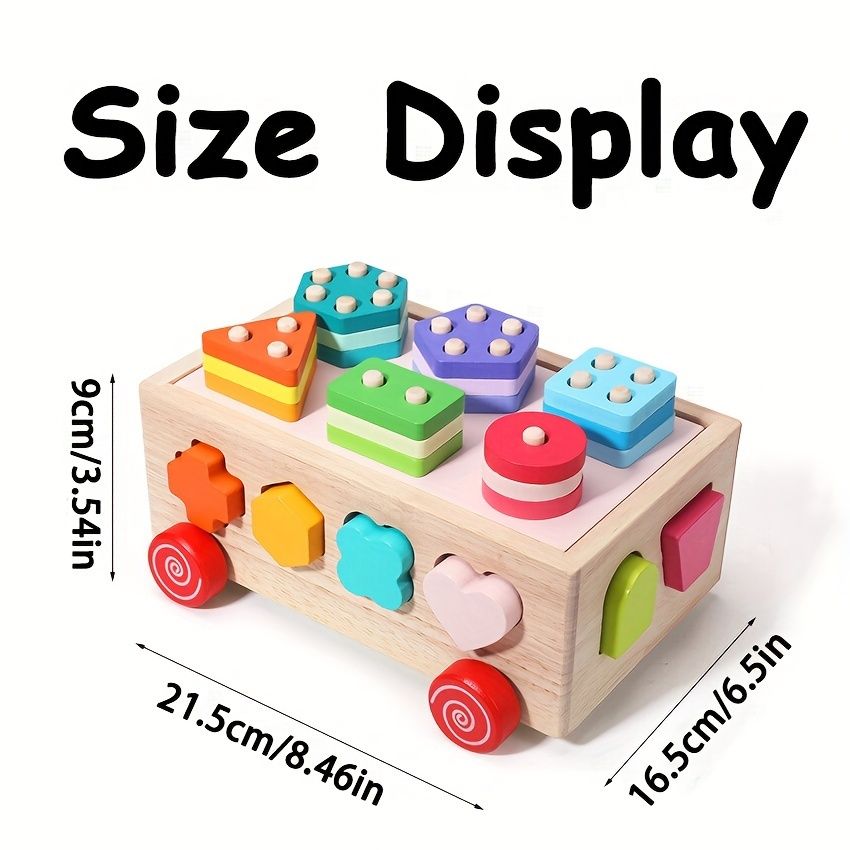 color wooden shape sorting toy, educational toy Australia, kids wooden toy, shape recognition, colour recognition, early childhood development, toddler puzzle, toy with wheels, Australian toy, wooden learning toy